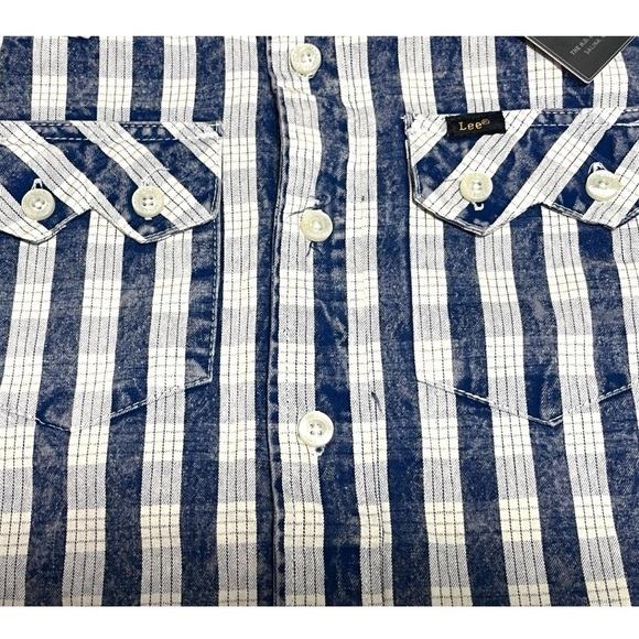 New With Tag Vintage Lee Plaid Western Button Up Shirt - Picture 10 of 13